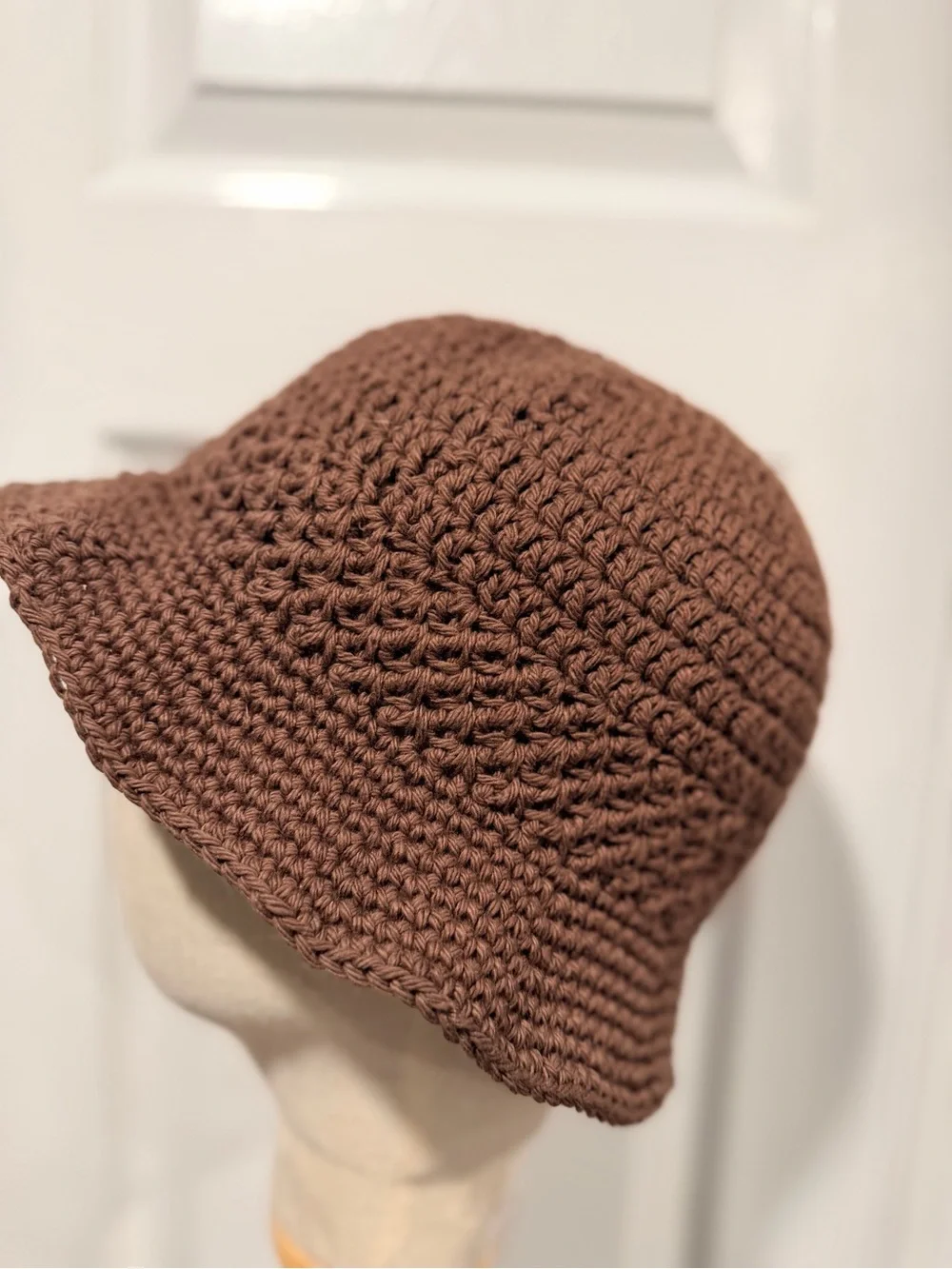 Handmade Crochet Bucket Hat 100% Cotton Lightweight Packable Festival Boho Beach
